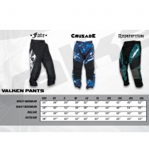 Valken Size Chart